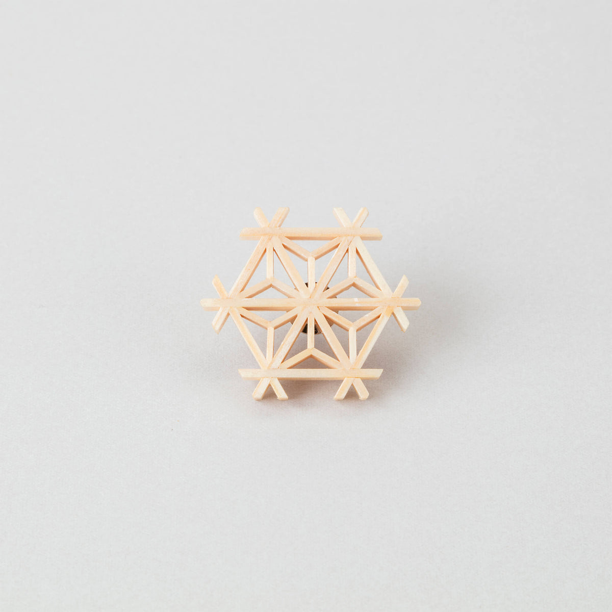 Asa (Kumiko Brooch: Hemp Leaf)