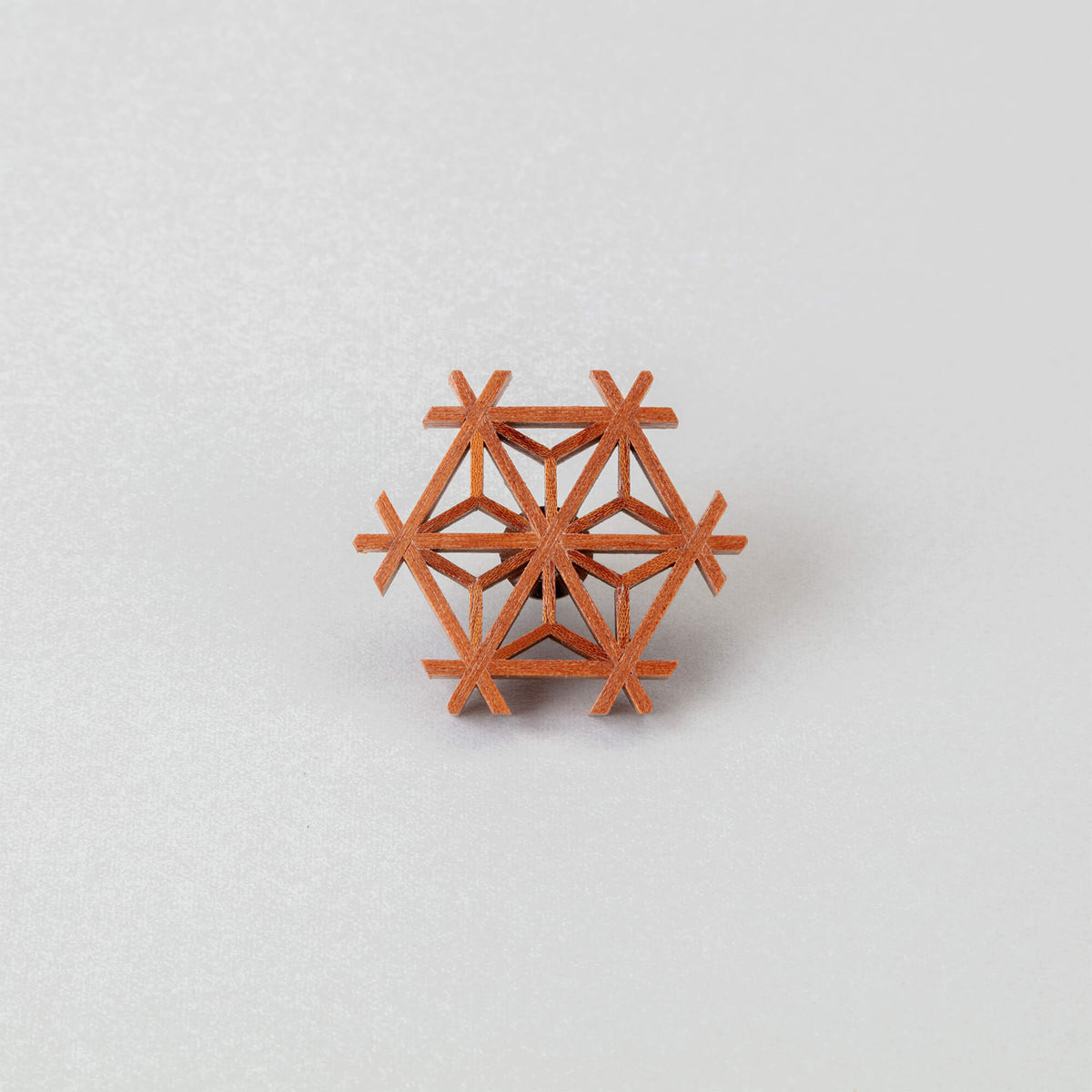 Asa (Kumiko Brooch: Hemp Leaf)