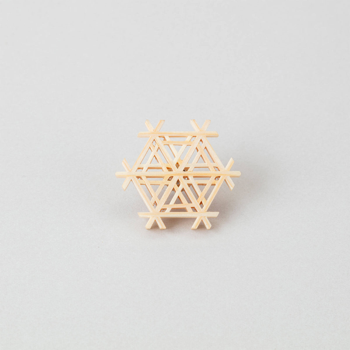 Goma（組子のブローチ：胡麻）